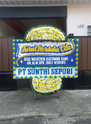Papan Bunga Duka di Bojong Rawalumbu